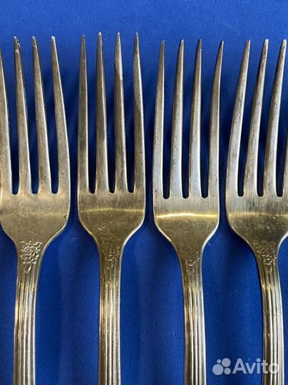 Мельхиоровые вилки СССР троянда