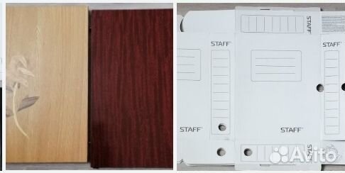 Короб архивный и папки из дерева