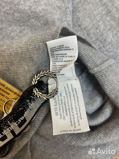 Винтажный джемпер Fred Perry из Италии, оригинал