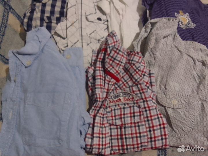 Рубашки на мальчика 4-6 лет,цена за 7шт