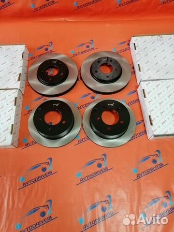 Диски тормозные передние, задние lancer 10