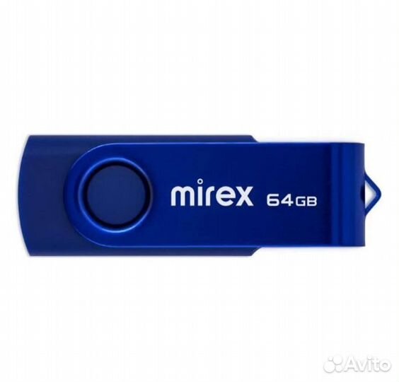 64Gb Флешка Mirex swivel deep blue USB 2.0