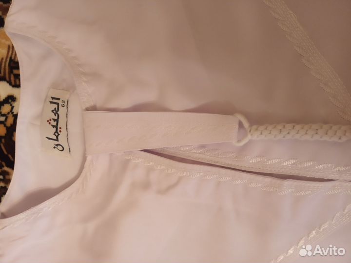 Крестильная мужская шелковая рубашка новая 60 разм