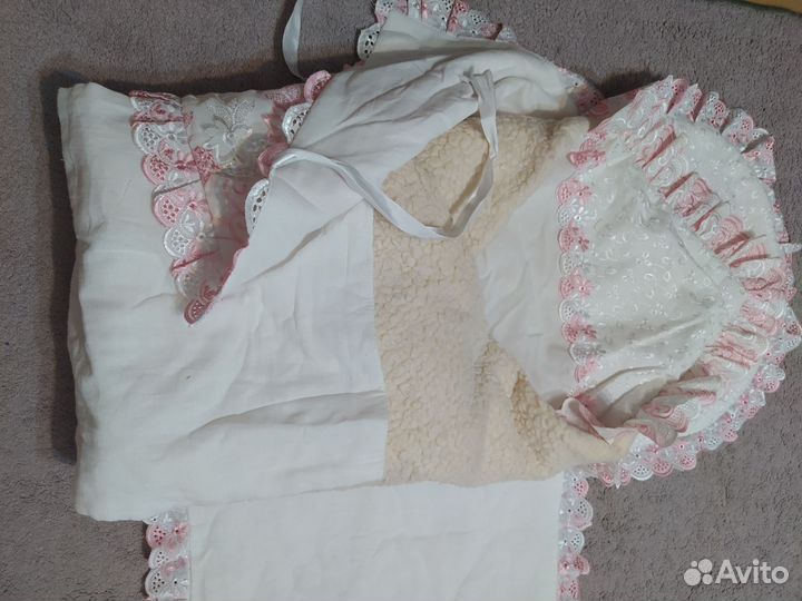 Конверт на выписку для девочки зима