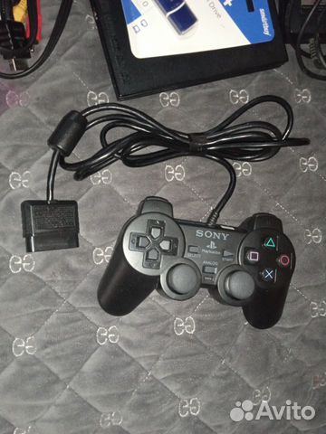 Ps2 slim прошита, полный комплект - игры