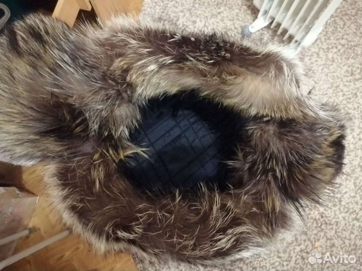 Шапка натуральных мех Чернобурка мужская