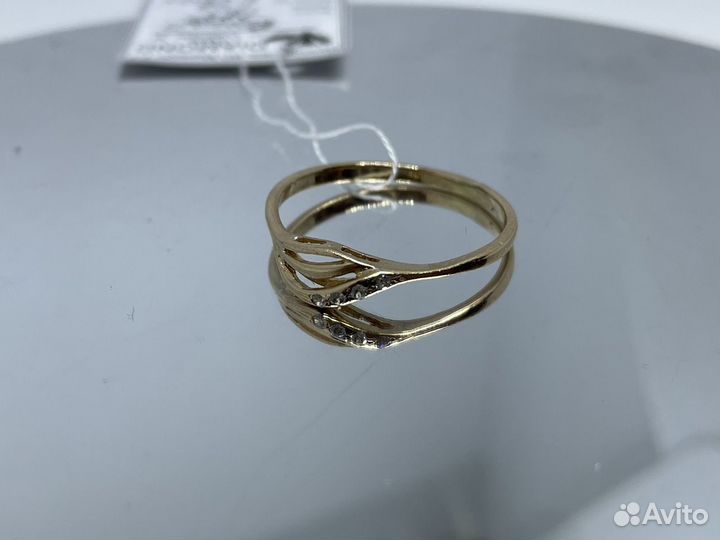 Золотое кольцо р.18.5 мм