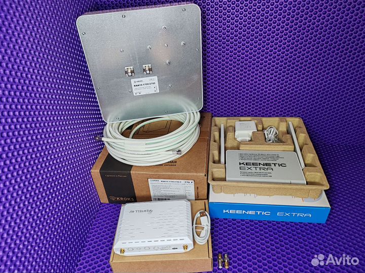 Комплект 4g Fibocom l850gl Wi-Fi Keenetic антенна