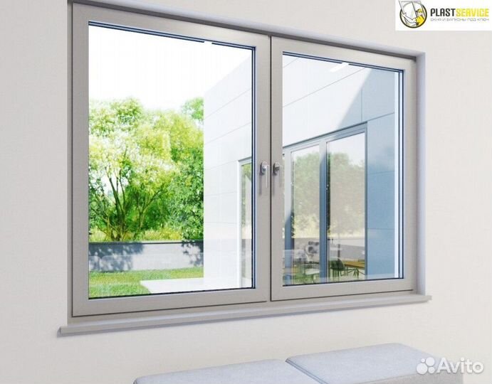 Алюминиевые окна, остекление теплый профиль