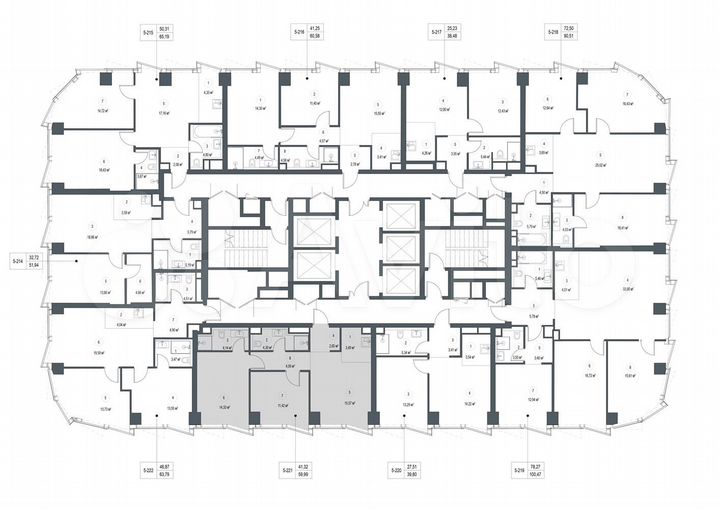 2-к. квартира, 60 м², 24/57 эт.