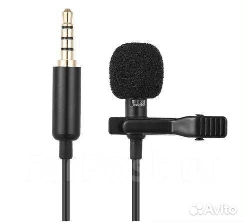 Микрофон петличный hoco DI02 2м черный