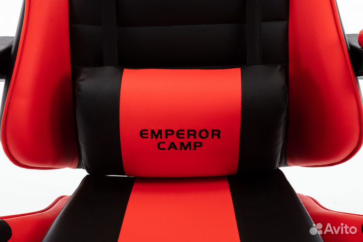 Игровое кресло черно-красное без подставки