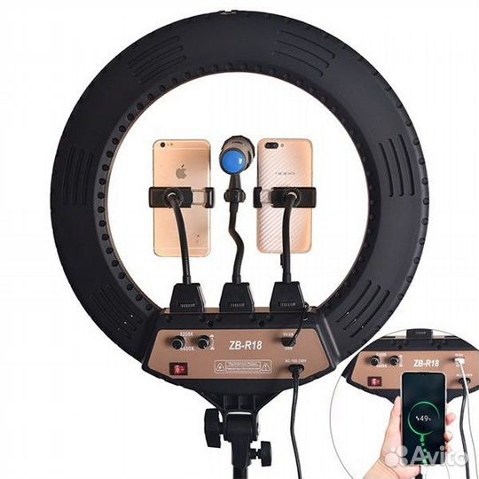 Кольцевая лампа ring light ZB-R18 45см