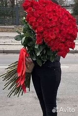 Метровые розы Доставка цветов