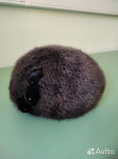 Норковая шапка-берет