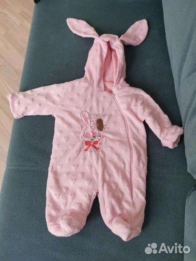 Флисовый комбинезон для девочки 56-62