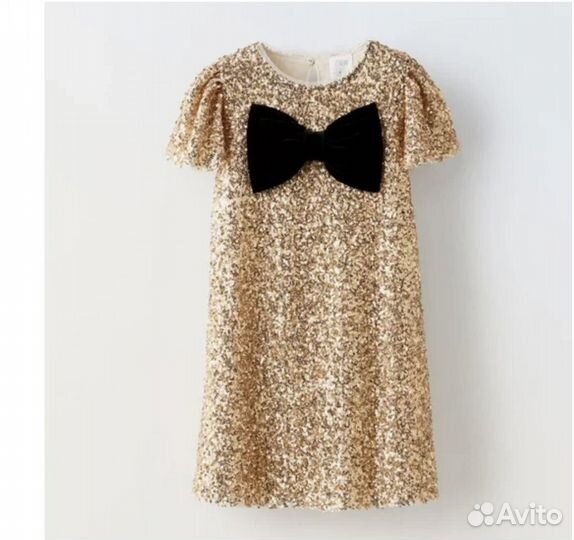 Нарядное платье Zara Kids с бантом, 122