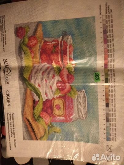 Рисунок на шёлке для бисера