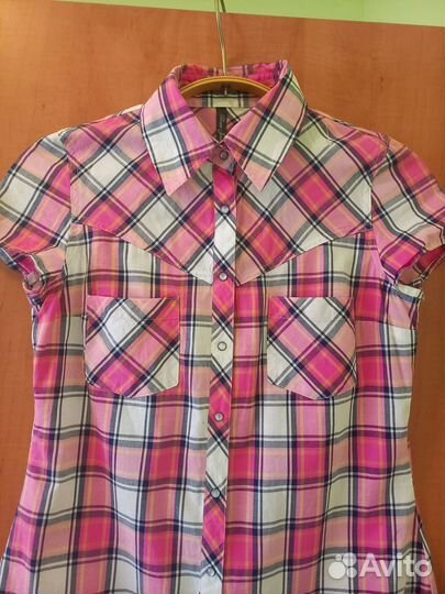 Платье-рубашка в клетку