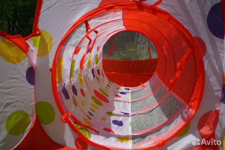 Детская игровая палатка с тоннелем 3в1