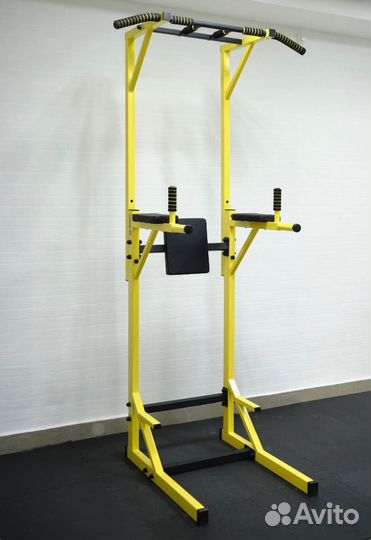 Турник брусья пресс желтый/красный