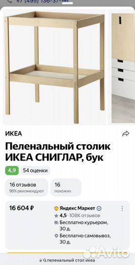 Пеленальный столик IKEA