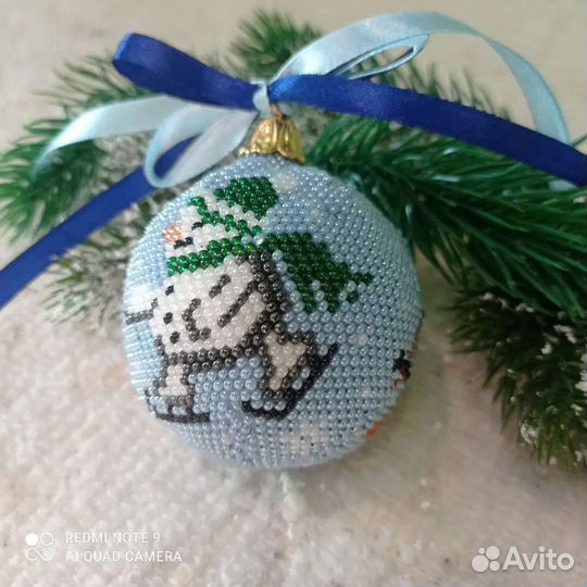 Елочный шар ручной работы