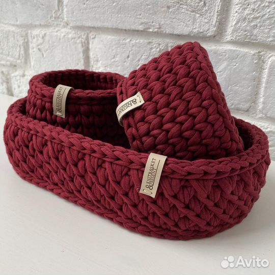 Корзины из трикотажной пряжи