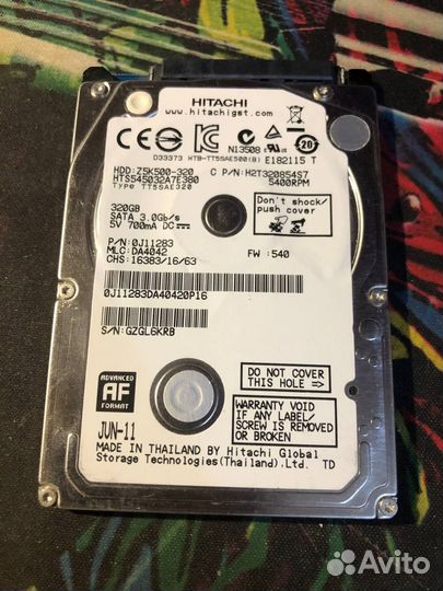 Жесткий диск 320 гб 2.5 для ноутбука