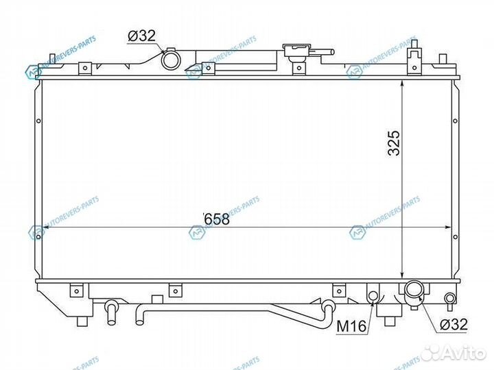 TY0002-ST220 Радиатор toyota avensis 3S 2.0 97-01