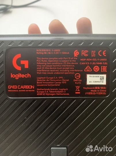 Игровая механическая клавиатура Logitech G413