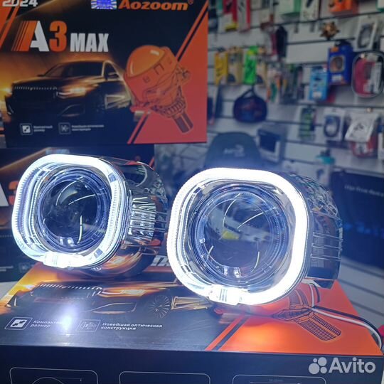 Bi LED линзы aozoom A3 max 2024 + маски