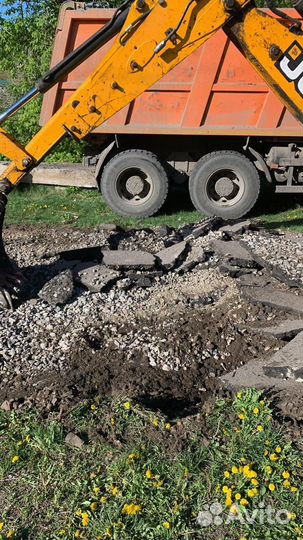 Бой кирпича и бетона, срез асфальта приму