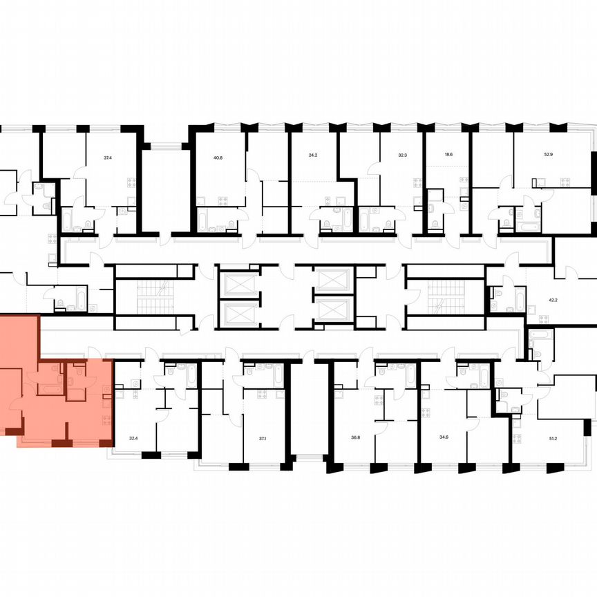 2-к. квартира, 54,7 м², 22/28 эт.