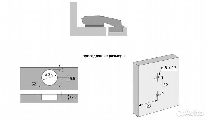 Мебельные петли hettich с доводчиком