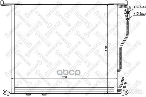 Радиатор конд. mb w220 2.8-5.0 98 Stellox 10-4