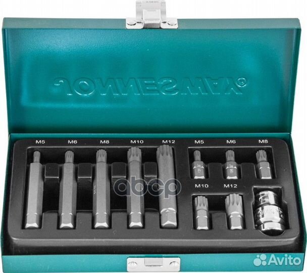 Набор бит spline М5-М12 30-75 мм 11пр jonnesway