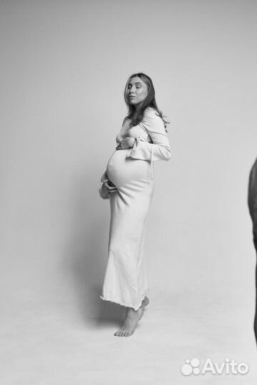 Платье вязаное макси