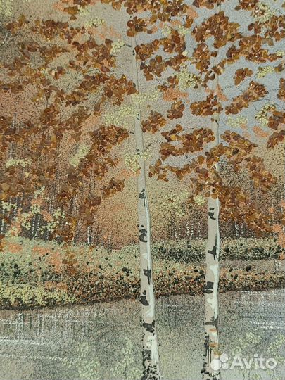 Картина пейзаж с янтарём