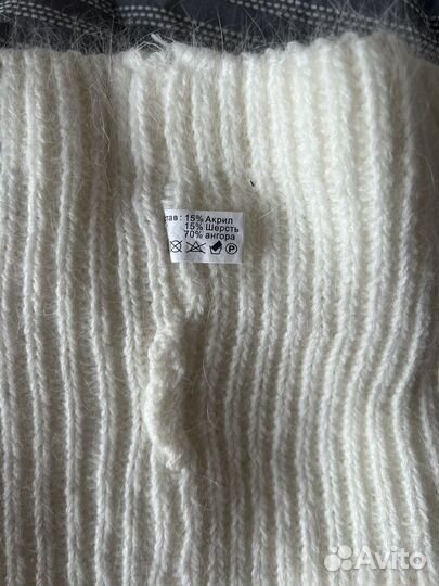 Шапка снуд варежки комплект