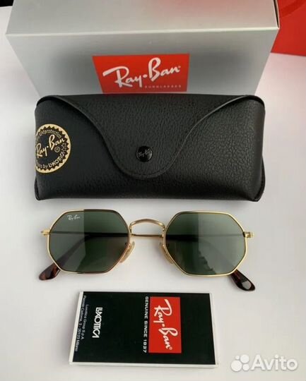 Очки ray ban octagonal зеленые