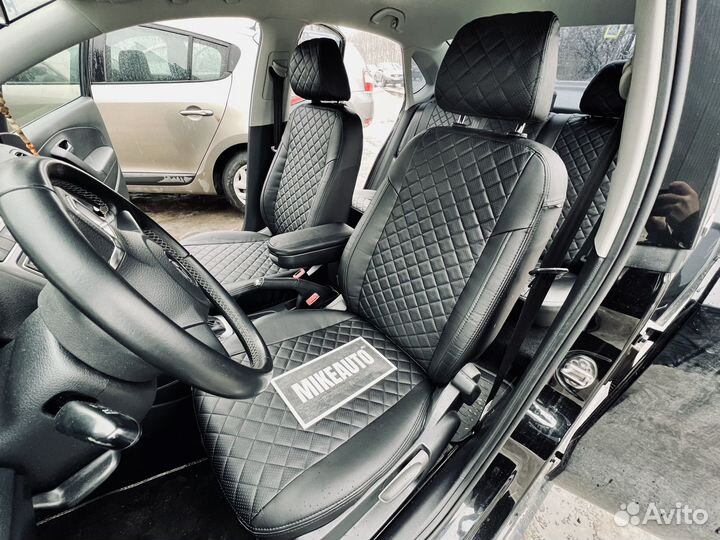 Авточехлы Автопилот из черной экокожи VW Polo 5 Sd