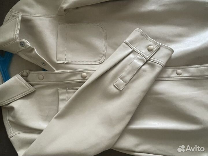 Кожаная рубашка zara