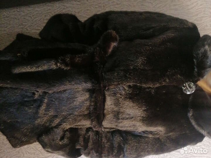 Шуба норковая с капюшоном