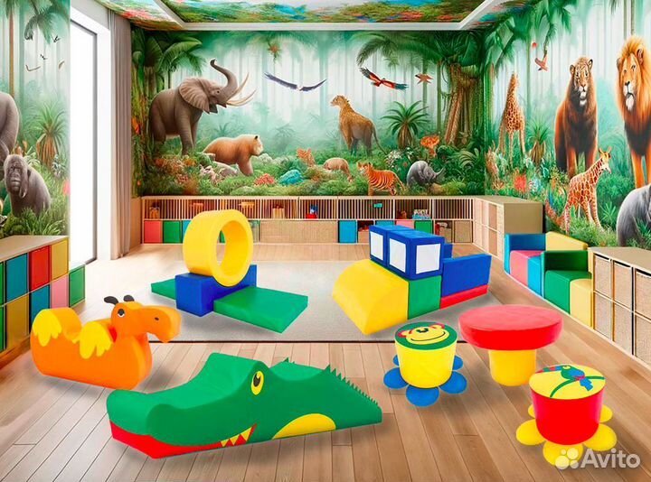 Набор мягких модулей Джунгли от 12 м2