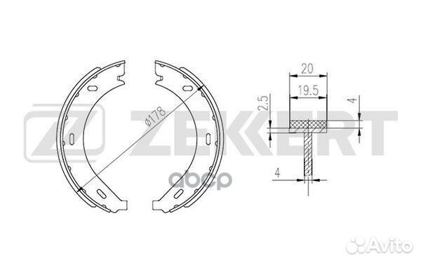 Колодки торм. бараб. задн. стоян. торм. MB V-Class