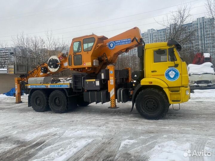 Аренда и услуги телескопической автовышки-вездехода, 400 кг, 28 м