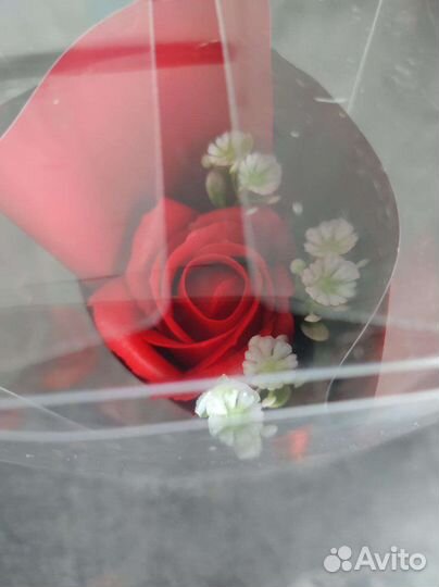 Букет с мыльной розой