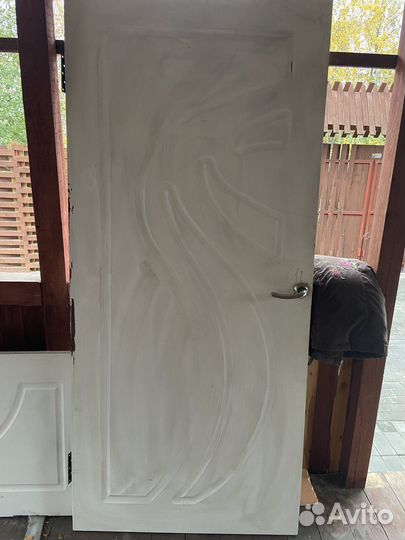 Дверь входная деревянная без коробки
