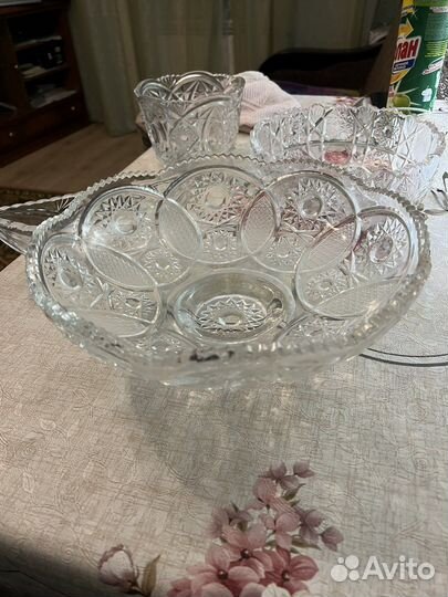 Хрустальная ваза набор